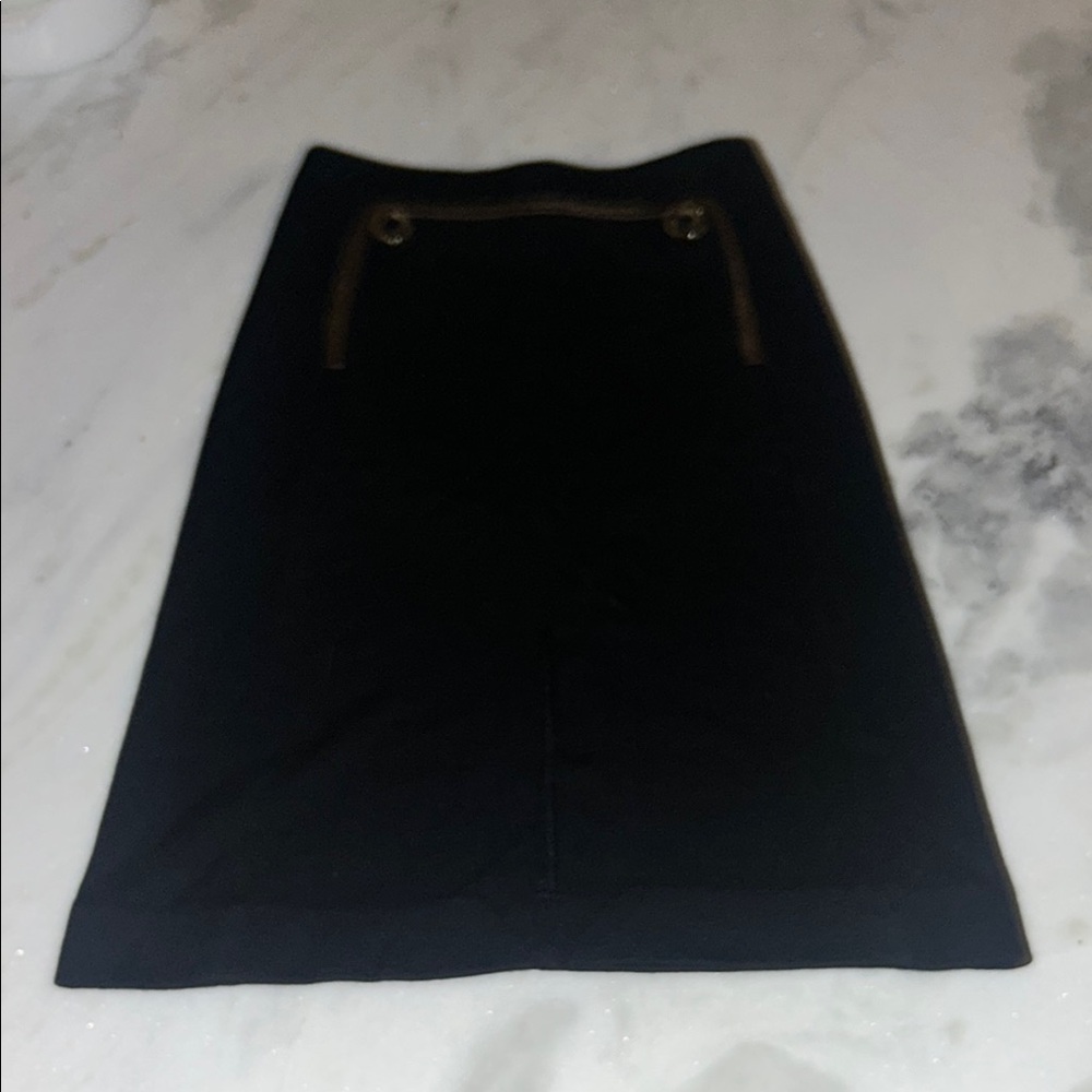 Tory Burch Black Pencil Skirt Knee-Length wool blend